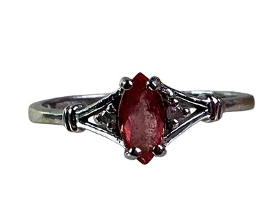 Lot 343 - TOURMALINE AND DIAMOND RING