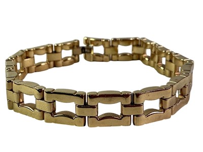 Lot 346 - ROLLED GOLD AND DIAMOND BRACELET