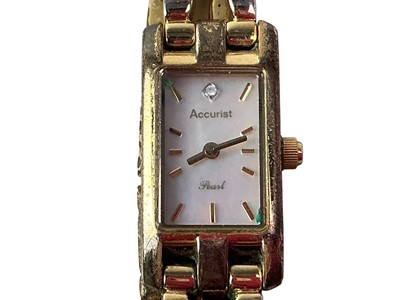 Lot 347 - LADY'S ACCURIST BRACELET WATCH