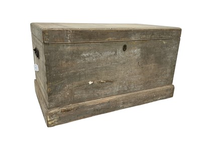 Lot 238 - VICTORIAN PINE BLANKET CHEST