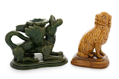 Lot 1746 - DUNMORE POTTERY FIGURE OF A SEATED SPANIEL
