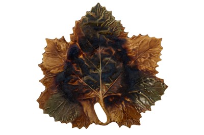 Lot 1756 - DUNMORE POTTERY MAPLE LEAF SHAPED DISH