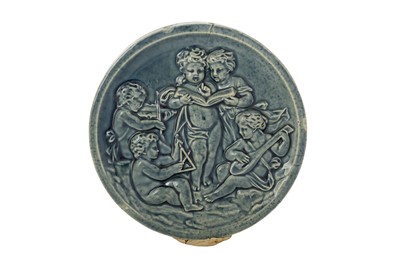 Lot 1765 - DUNMORE POTTERY RELIEF MOULDED CIRCULAR PLAQUE