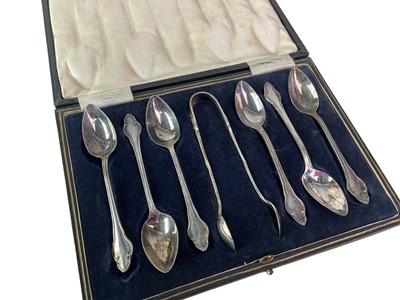 Lot 236 - SET OF SILVER PLATED TEASPOONS