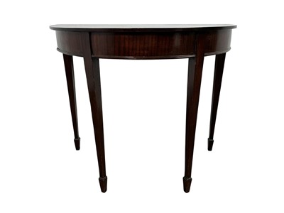 Lot 404 - MAHOGANY D-SHAPED SIDE TABLE
