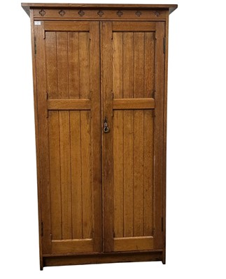Lot 247 - OAK TWO DOOR WARDROBE