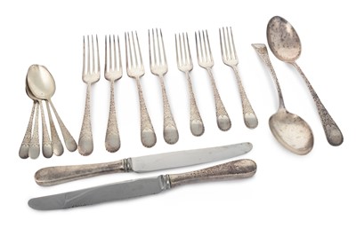 Lot 183 - SUITE OF SILVER FLATWARE