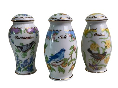 Lot 434 - LENOX PORCELAIN LIDDED CONDIMENT JARS