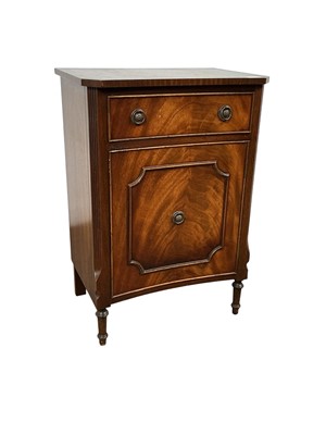 Lot 316 - GEORGE VI BOW FRONTED SIDE CABINET