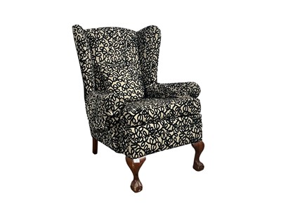Lot 291 - GEORGE VI WING BACK CHAIR