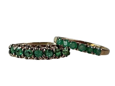 Lot 536 - TWO EMERALD RINGS