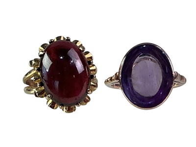 Lot 537 - TWO GEM SET RINGS