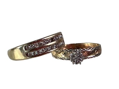 Lot 540 - TWO DIAMOND SET RINGS