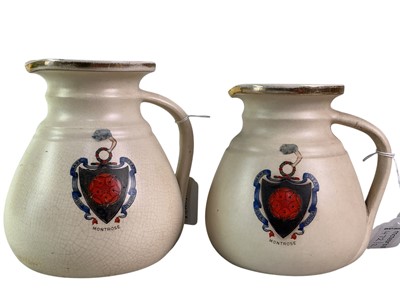 Lot 472 - TWO GRADUATED MACINTYRE CRESTED POTTERY JUGS