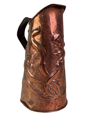 Lot 304 - ARTS & CRAFTS COPPER PITCHER