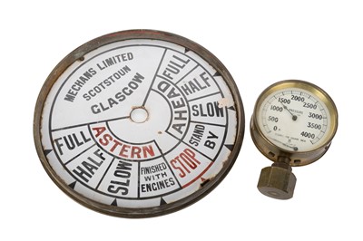 Lot 1780 - SHIP'S TELEGRAPH ENAMEL DIAL