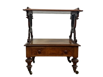 Lot 254 - VICTORIAN WALNUT TWO TIER WHATNOT