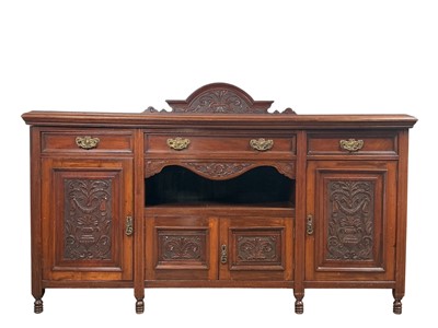 Lot 274 - LATE VICTORIAN WALNUT SIDEBOARD