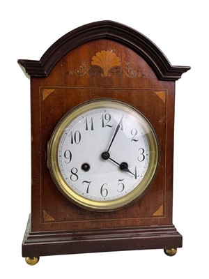 Lot 310 - EDWARDIAN MAHOGANY MANTEL CLOCK, EARLY 20TH CENTURY