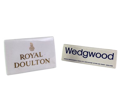 Lot 281 - COLLECTION OF CERAMIC COMPANY NAME TAGS