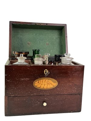 Lot 322 - EDWARDIAN INLAID MAHOGANY APOTHECARY BOX