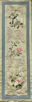 Lot 576 - CHINESE SILK PANEL