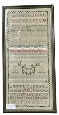 Lot 581 - NEEDLEWORK SAMPLER