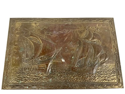 Lot 492 - BRASS LOG BOX