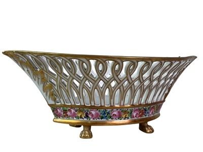 Lot 508 - FRENCH PORCELAIN BASKET COMPORT