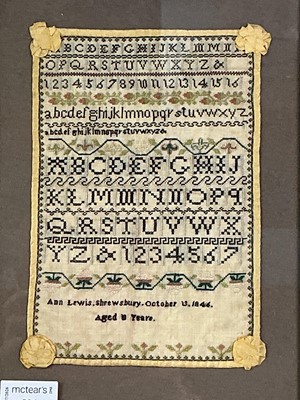 Lot 584 - VICTORIAN NEEDLEWORK SAMPLER