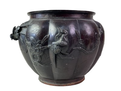 Lot 593 - JAPANESE BRONZE PLANTER