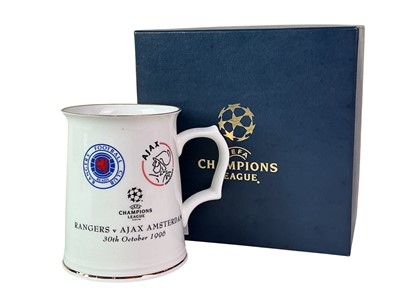 Lot 602 - TWO RANGERS F.C. CHAMPIONS LEAGUE MUGS