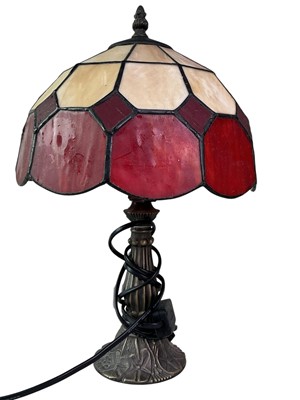 Lot 612 - TIFFANY STYLE LAMP