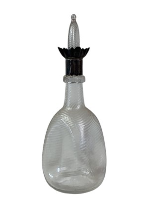 Lot 600 - SILVER COLLARED DECANTER
