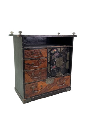 Lot 877 - CHINESE EBONIZED TABLE TOP CABINET
