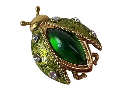 Lot 638 - CHRISTIAN DIOR, GOLD PLATED BROOCH