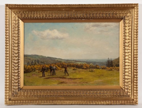 Lot 1432 - TOM MCEWAN RSW (SCOTTISH 1846 - 1914) THE GOLF...